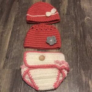 3 piece newborn photo prop set